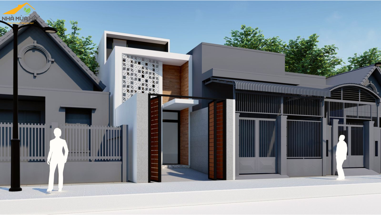Thiết kế kiến trúc nhà trệt cấp 4 ở Quận 2