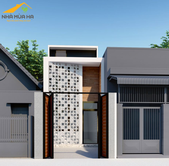 Thiết kế kiến trúc nhà trệt cấp 4 ở Quận 2