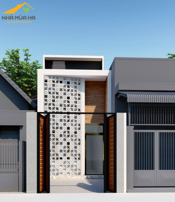Thiết kế kiến trúc nhà trệt cấp 4 ở Quận 2